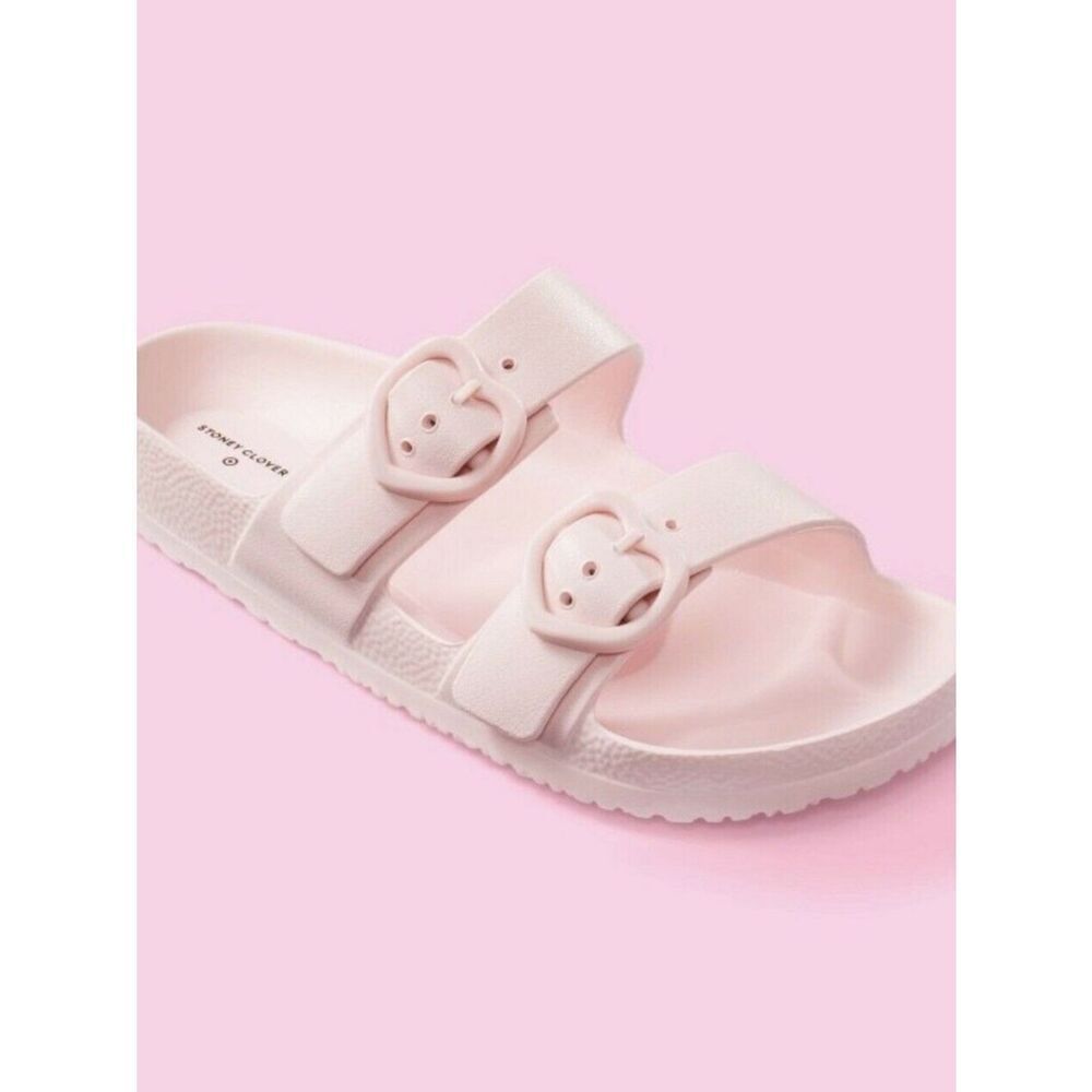 Stoney Clover Lane x Target Slide Sandals Light Pink Heart Slip On